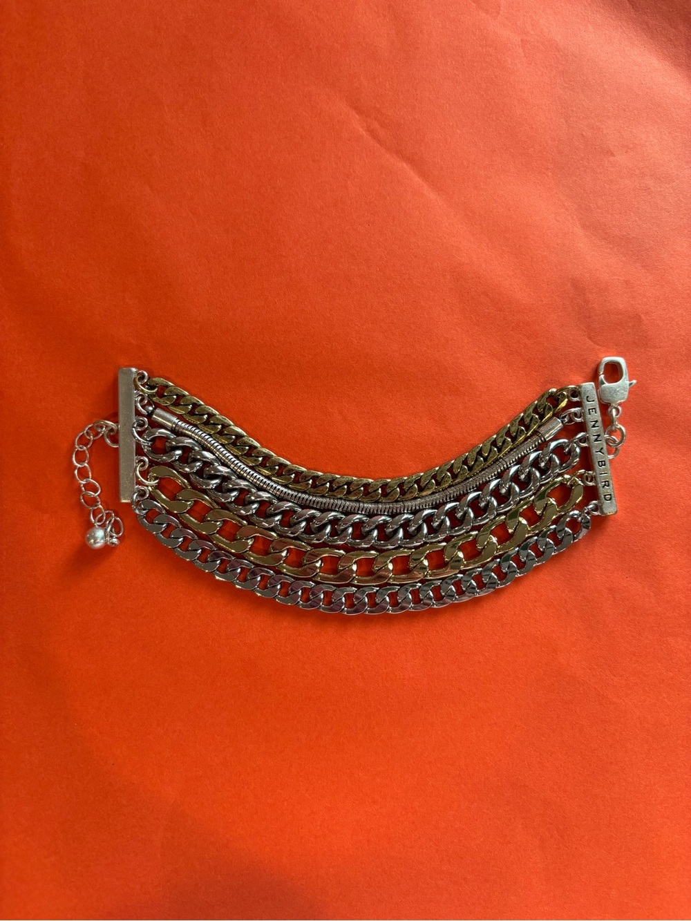 Jenny Bird Two-Tone Multi-Chain Bracelet in Silver & Gold